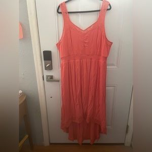 Coral Torrid size 3 high low dress.